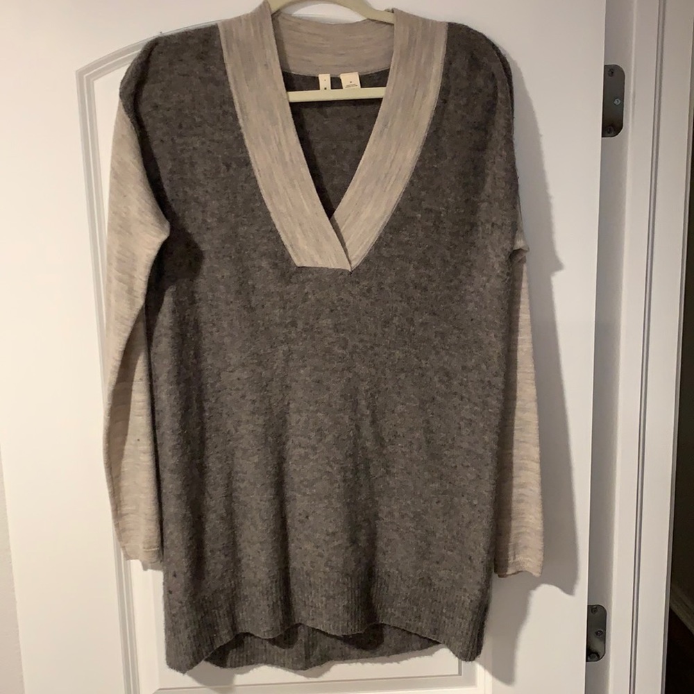 Two toned gray moth Anthropologie sweater